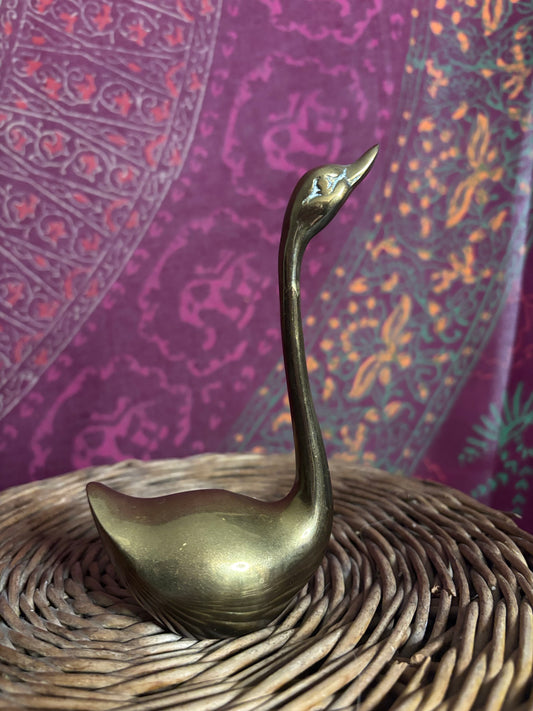 Vintage Brass Goose