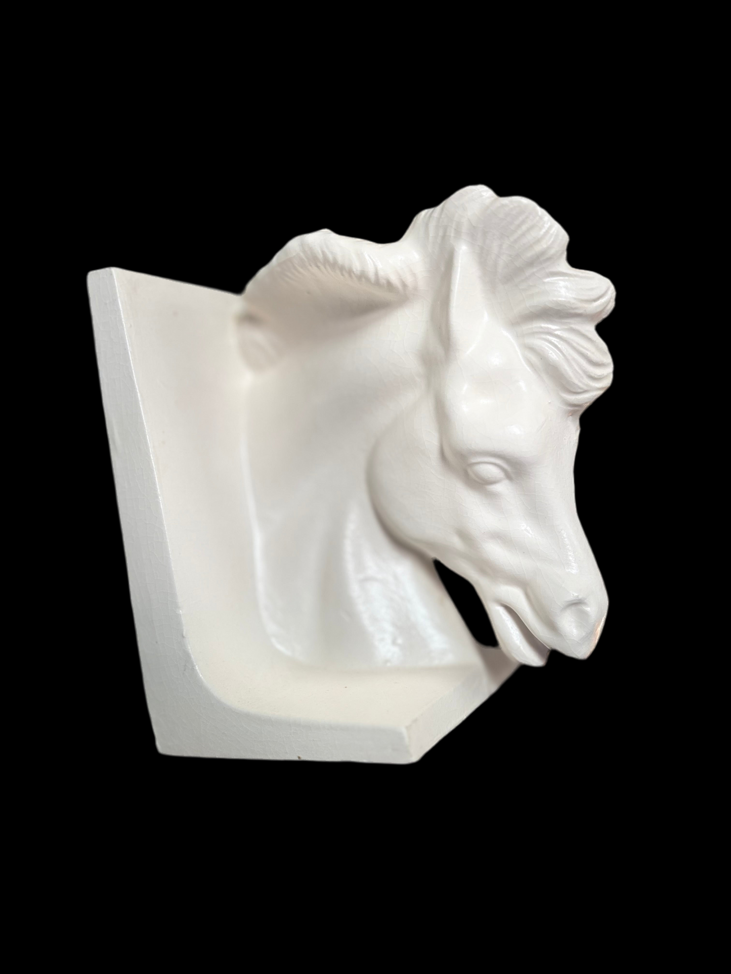 2 horse head book ends